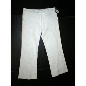New NWT Authentic Designer Womens 2 Jo No Fui White Crop Pants 38 IT Italy 3/4